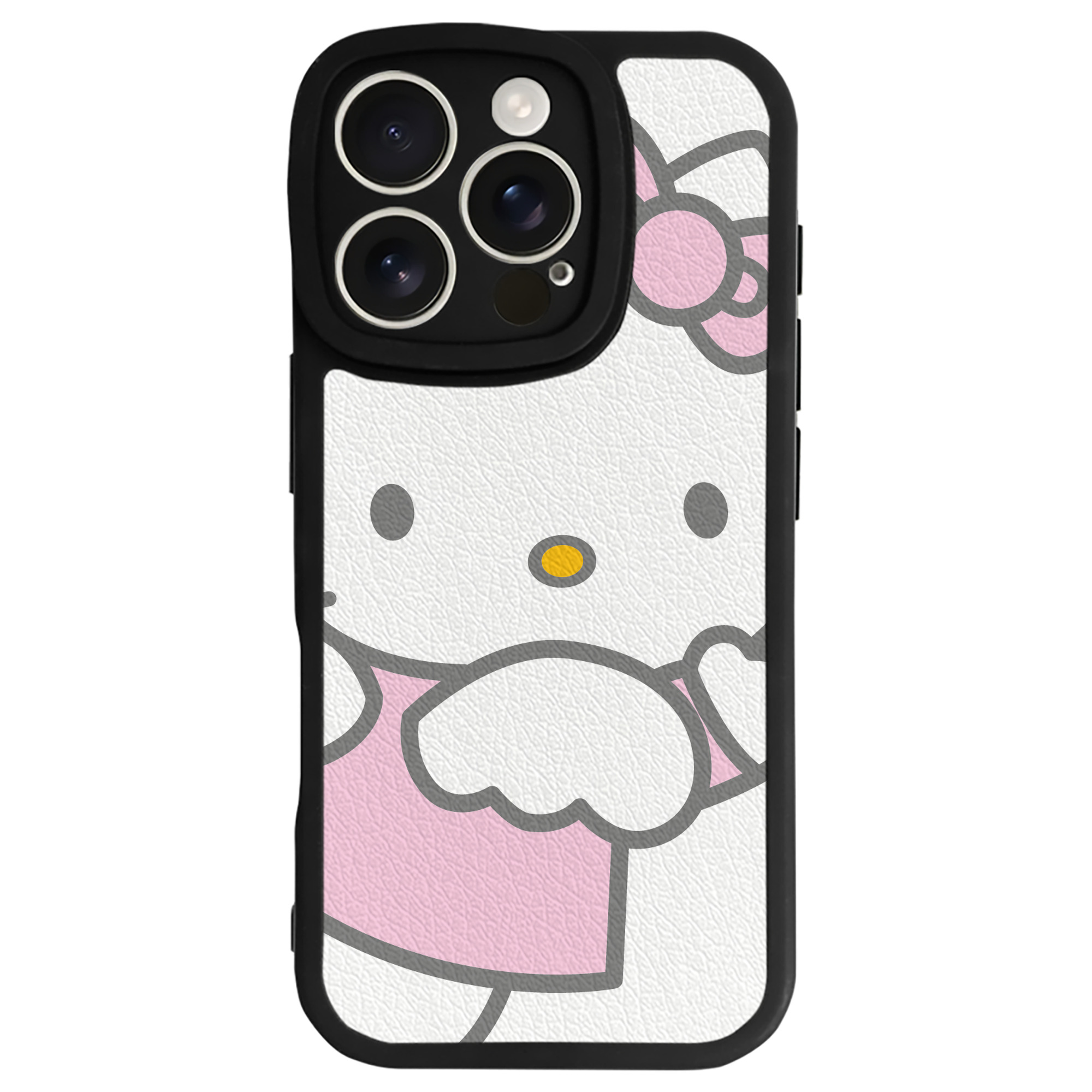 （画像用） Hello Kitty ハローキティ 【iPhone 16シリーズ対応】シリコンスマホケース（レザー調） 材質：シリコン